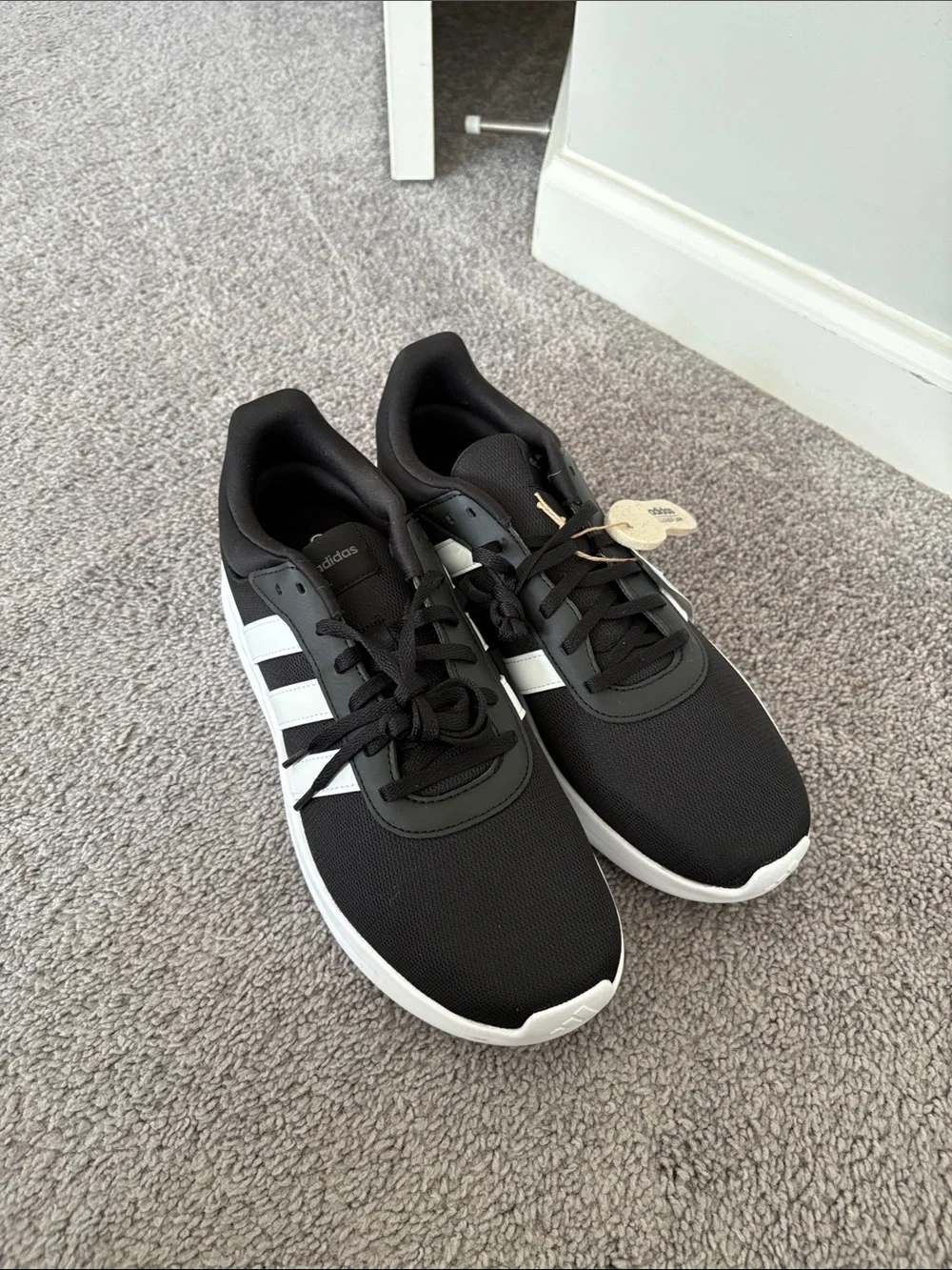 Adidas Lite Racer 4.0 Core Black Core White Mens Athletic Sneakers